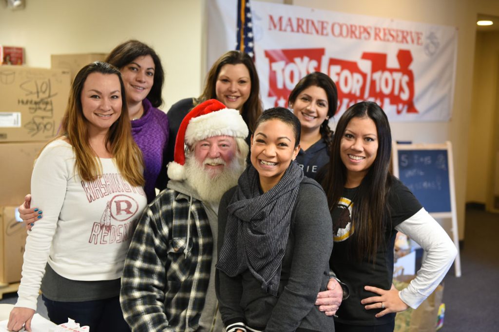 Toys for Tots volunteers