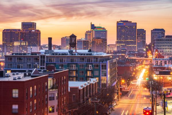 Richmond Virginia Skyline Showing Businesses Who Acquired Professional Central VA Moving Services
