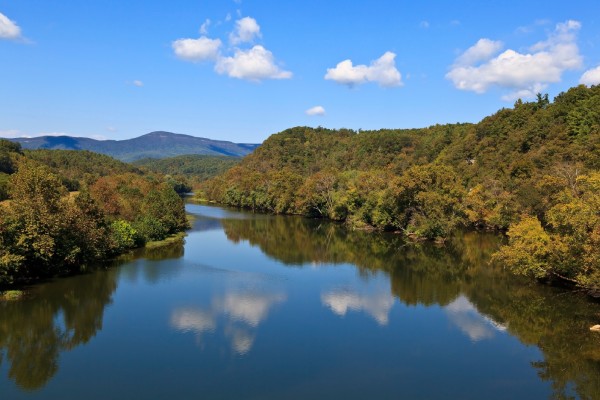 View Of The James River That Runs Through Goochland County VA