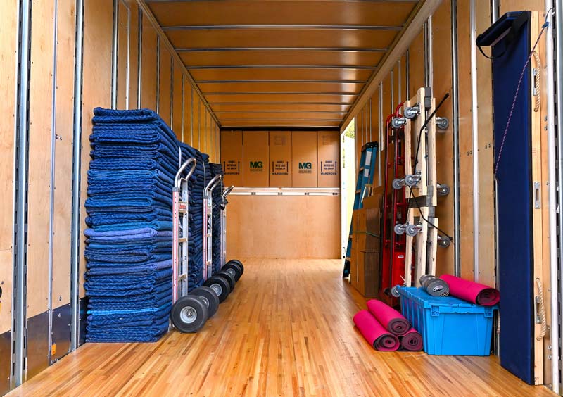 inside of a moving truck