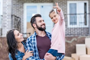 family moving into new house