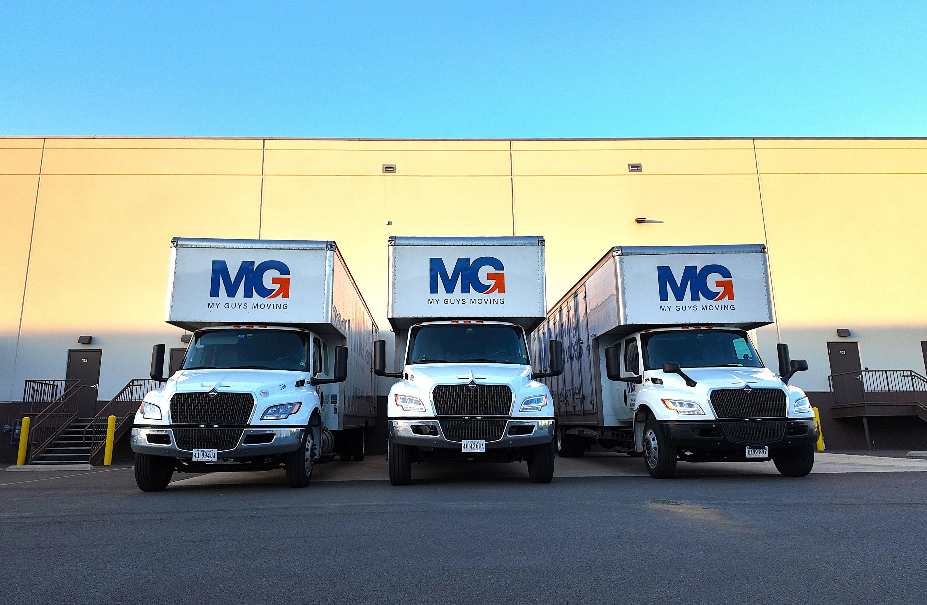 moving truck with mover inside